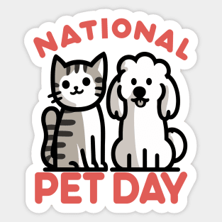 Celebrate National Pet Day with Adorable Pals Sticker